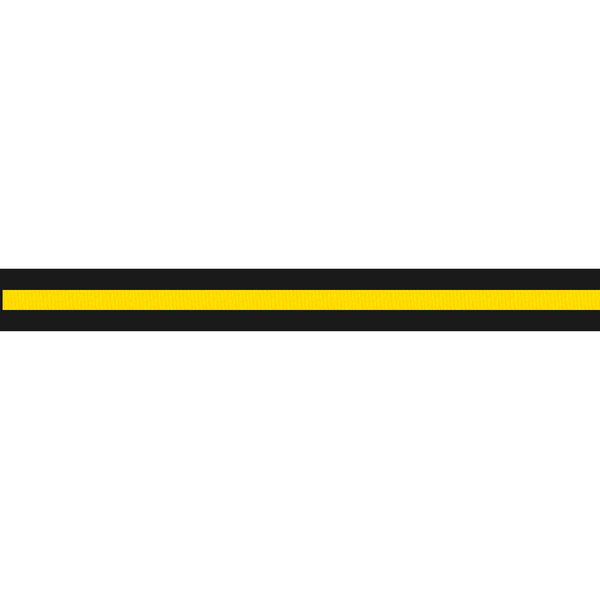 Queue Solutions QueuePro 200, Satin Satinless, 11' Black/Yellow Horizontal Stripe Belt PRO200SS-BYW110